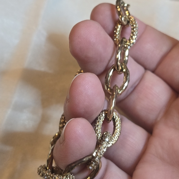 Stella & Dot gold-toned rhinestone chain link bracelet - Picture 13 of 15